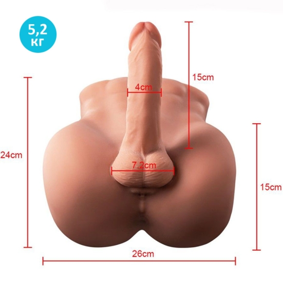 Мастурбатор-анус с фаллосом Bartlett SHEQU