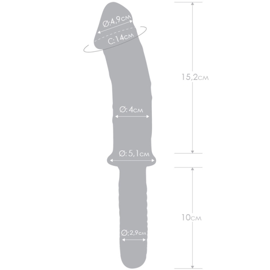 Фаллос из стекла Glas 11" Realistic Double Dildo